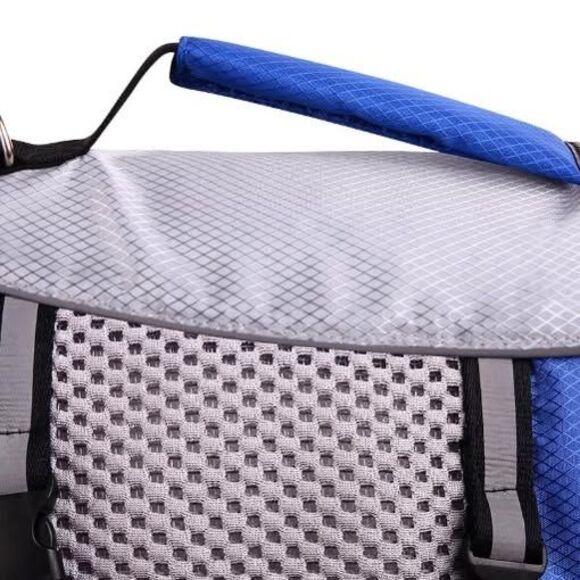 Dog Life Jacket XS Blue Swimming Vest Reflective,Handle, Leash Ring, Extra Small - Picture 6 of 6